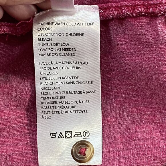 Antrhopologie MAEVE Women Classic Shirt SZ S Pink Long Sleeve Button Down 39-13 - Picture 11 of 13